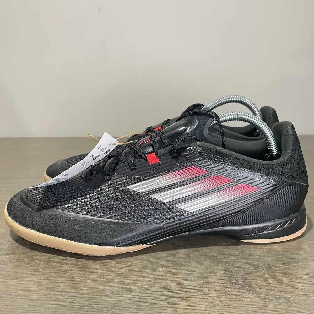Adidas Mens Size 10.5 Shoes NEW F50 League Indoor Soccer IN Black Red IE1227